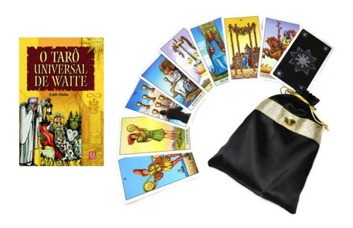 Tarô De Waite Original 78 Cartas  + Novo Porta Cartas   