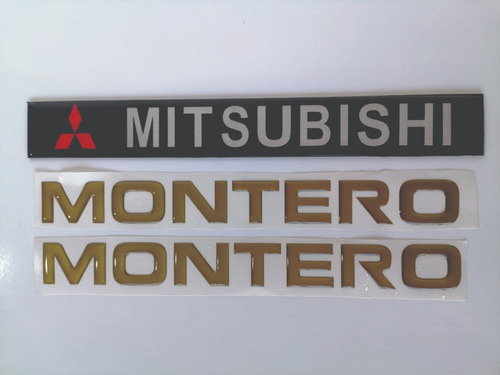 Mitsubishi Montero Plaquero+calcomania Montero Resina X 3uni