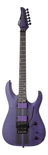 Guitarra eléctrica Schecter Banshee GT FR de caoba satin trans purple con diapasón de ébano