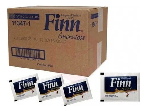 Adoçante Finn Pó Sucralose Kit Com 600 Envelopes
