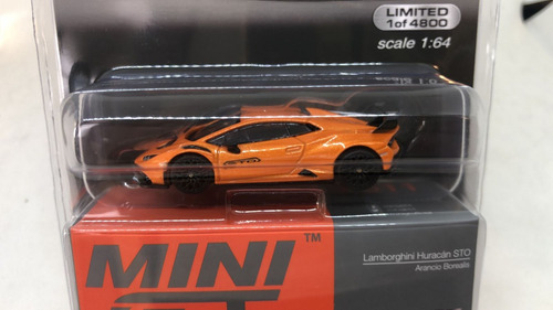 Mini Gt Lamborghini Huracan Sto Arancio Borealis #511 1:64 Color Naranja