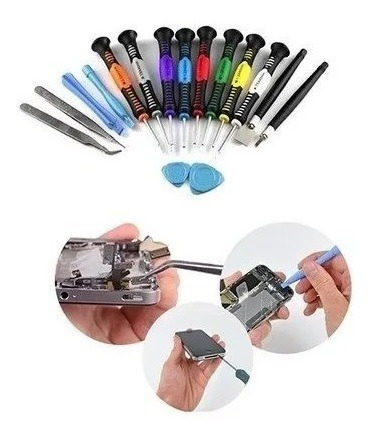 Imagem 4 de 4 de Kit De Chaves 16-1 Ferramentas De Reparo Celular E Tablet