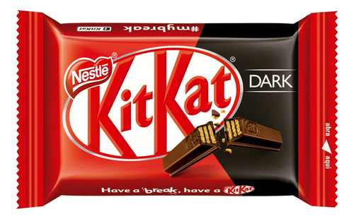 Barra De Chocolate Wafer Dark Kitkat 41,5g Nestlé