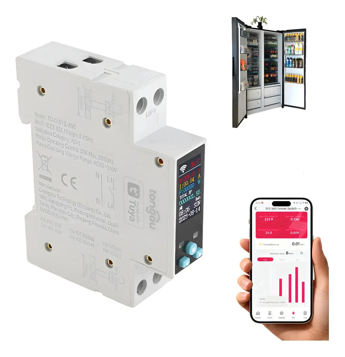 Interruptor Inteligente Wifi Tuya De Control Disyuntor Rie,contactos Electricos Inteligentes,interruptor Inteligente Wifi,contacto Inteligente Wifi,interruptor Inteligente