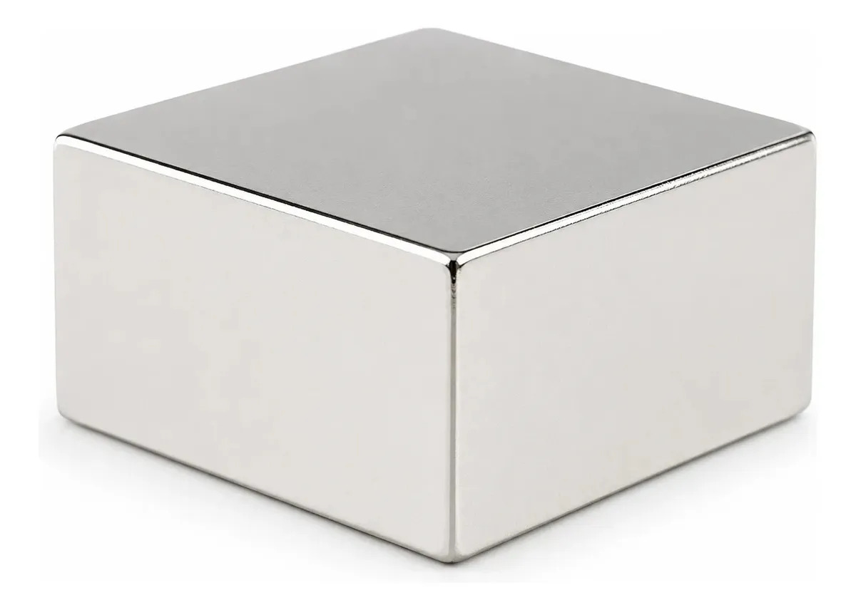 Imã Neodímio Barra QVS Super Forte Trava Tudo N52 50x50x25 Ima