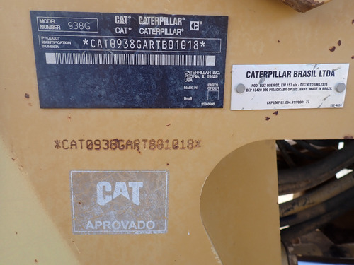 Cargador Frontal Caterpillar 938g 4x4 Año 2005 Gm108026