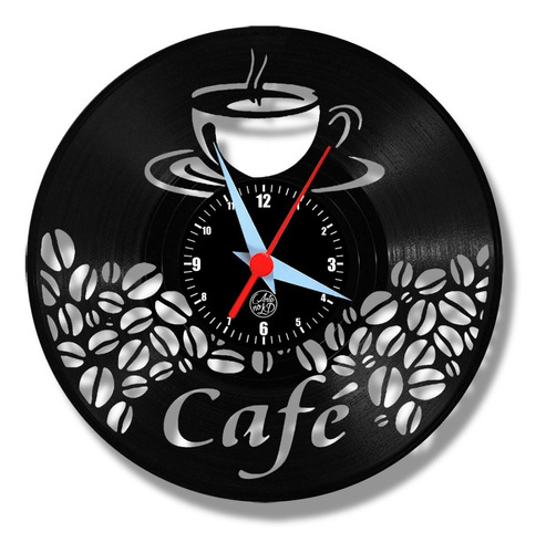 Cozinha Café Cafezinho Relógio Parede Vinil Arte No Lp