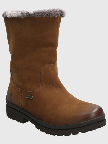 Bota Cuero Mujer Russell Café Hush Puppies