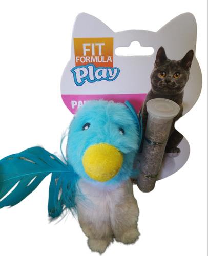 Juguete Gato Pajarito Con Plumas +  Catnip  Fit Formula 