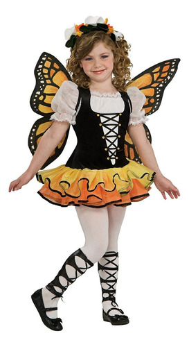 Disfraz Infantil De Mariposa Monarca Para Niña