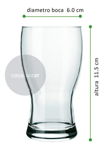 Imagen 2 de 6 de Vaso Vidrio Cerveza Mini Frevo 220ml Nadir X12un Degustacion