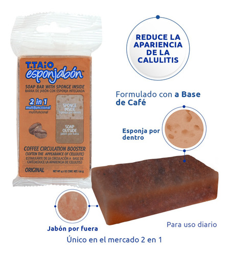 Esponjabó Corporal, Mejora La Circulación Café, 3 Piezas