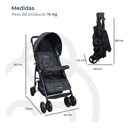 Coche Travel System Summer Negro