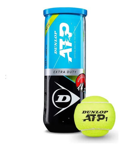 3 Pelotas Dunlop Atp Extra Duty High Altitude Tenis Color Amarillo