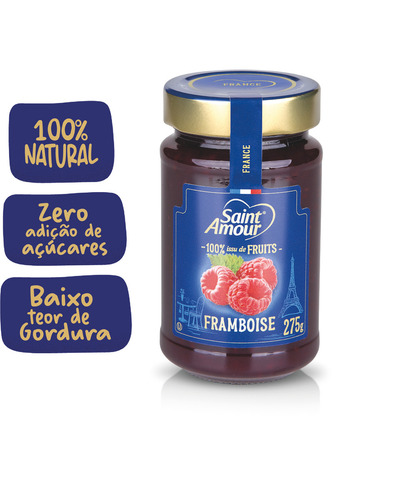 Geleia Francesa Zero Adição Açúcar - Saint Amour - Framboesa