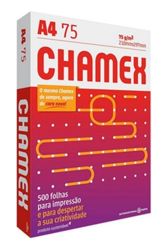 Papel Impressora A4 Sulfite Chamex 500 Folhas De Oficio Br Cor Branco