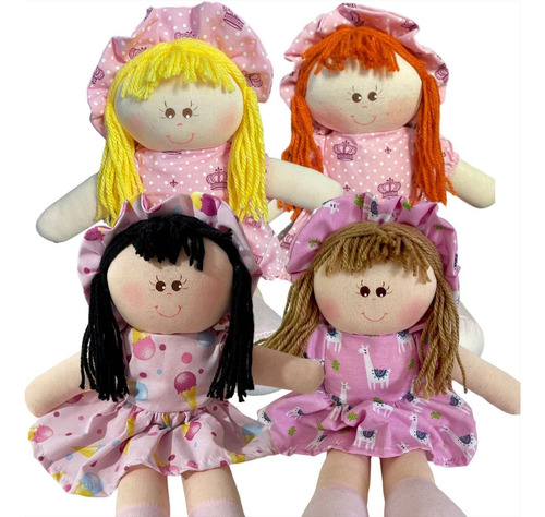 Kit 8 Boneca De Pano 30cm Diversidade De Modelos Envio 24h