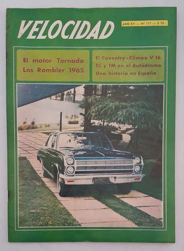 Qm Revista Velocidad N° 177 Abr 1965  Rambler Motor Tornado