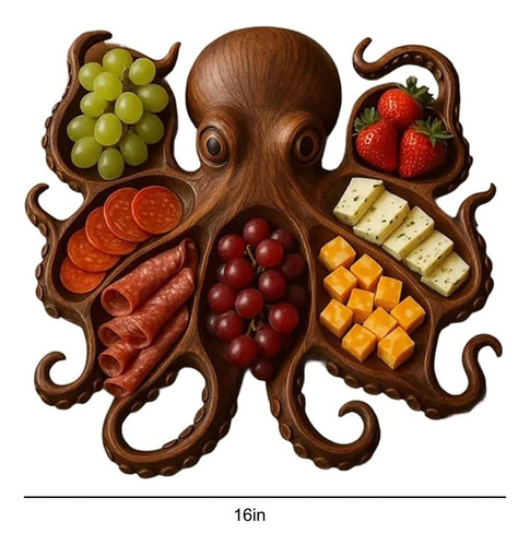 Plato De Embutidos Con Pulpo, Tabla Para Hacer Pan Con Queso