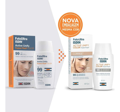 Isdin Protetor Foto Ultra Active Unify Fps 99 Corrige - 50ml