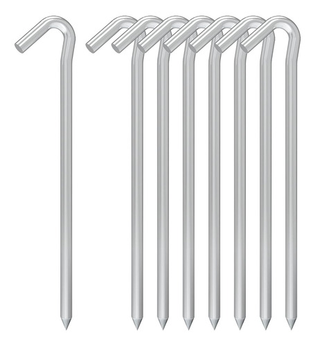 ~? 9 Pulgadas 8 Pack Heavy Duty Tent Stakes, Metal Ground St