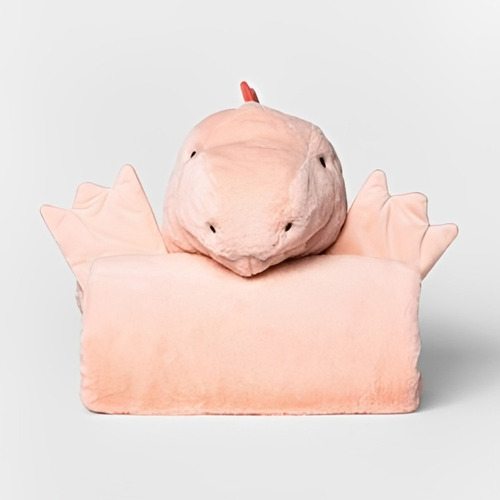Cobija/capa Con Capucha Gorro Dinosaurio Rosa 105*127cm