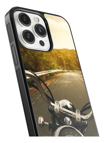 Funda Case Para Iphone Motocicleta Biker Rodada Carretera Eg Negro Motocicleta 13 Pro