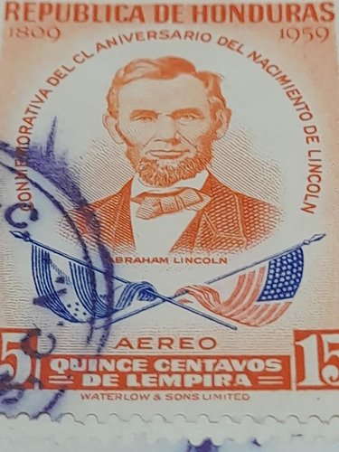 Estampilla Honduras      Abraham Lincoln       0845       A3