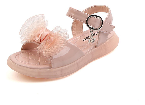 Sandalias Con Luz Led Para Niñas, Encaje, Lazo, Princesa, Fo