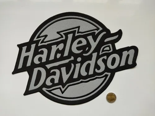 Parche Bordado Texto Harley Davidson Circular Letra Chaleco