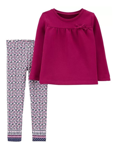 Conjunto Carters Niña 2 Piezas, Buso Y Pantalon