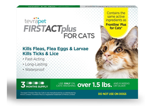 Tevrapet Firstact Plus Pulgas Y Garrapatas Tpico Para Gatos