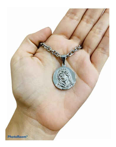 Cadena Y Dije Para Hombre  Imagen De Cristo Acero Quirúrgico