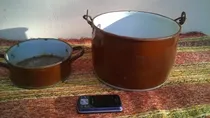 Comprar Lote Antiguas Ollas Enlozadas Con Detalles Decoración 