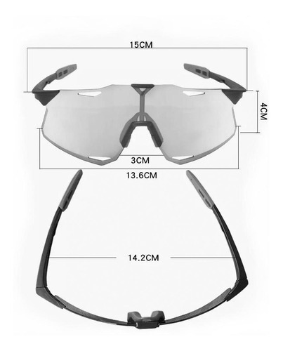 Óculos 100% Hypercraft Laranja Lente Fumê D/ Bike