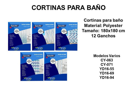 Cortinas De Baño En Polyester 