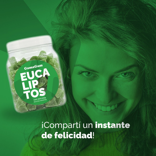 Gomitas Eucaliptos Pote De Golosinas 500gr