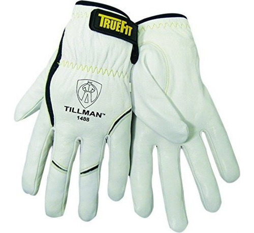 Guantes  Tillman  Mediano Perlado Y  Negro Piel De Cabra