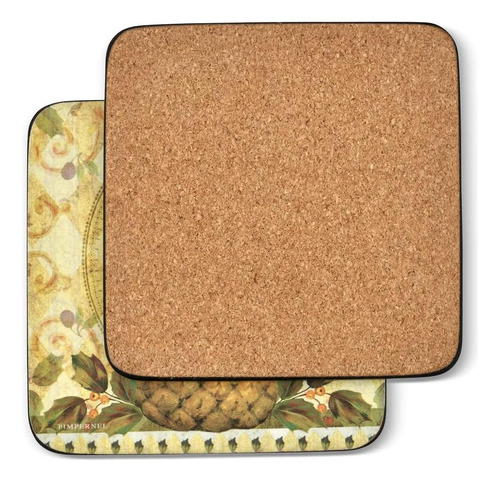 Pempernel Golden Coasters Juego De 6, 4 X 4, Respaldo De De