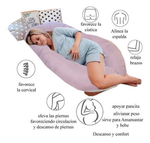 Imagen 3 de 7 de Almohada Para Embarazadas,descanso,amamantar+cervicalenvio!!
