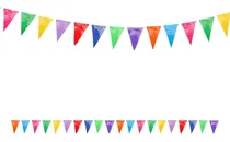 Comprar Banderines De Plastico, Colores Vivos, Paq 10 Tiras.