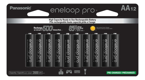 Eneloop Panasonic Bk-3hcca12fa Pro Aa Baterías Recargables