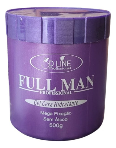 Kit 2 Gel Cera Hidratante 3d Line 500gr Full Man