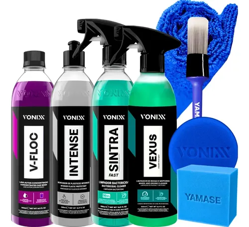 Kit Lavagem Automotiva Vonixx Vexus Shampoo Neutro V-floc Revitalizador