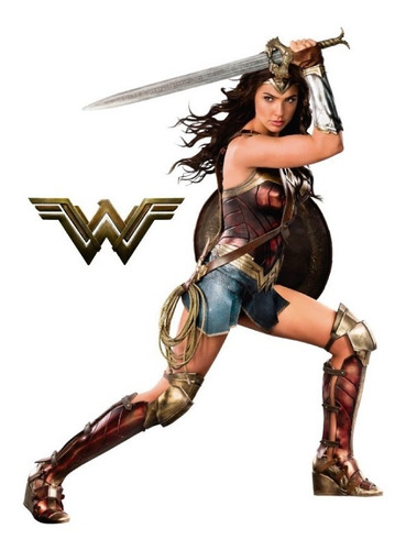 Vinil Decorativo La Mujer Maravilla Wonder Woman 120x90cm