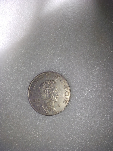 Moneda Cinco Pesos 1976