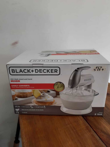 Batidora Blackdecker Bandeja De Vidrio Y Plástico. Motor250w