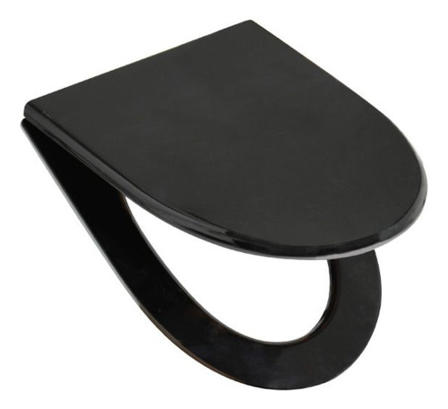 Tapa Asiento Inodoro Ferrum Marina Negro Thimn H.cromo