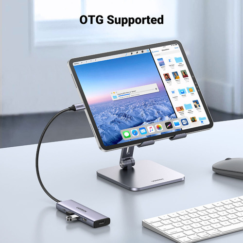 Hub Usb-c 5 En 1 Ugreen 3 Usb-a, 1 Usb-c Y Hdmi 4k/60hz 5gbp