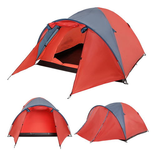 Carpa Camping 5 Personas  Con Vestibulo - Doble Techo -